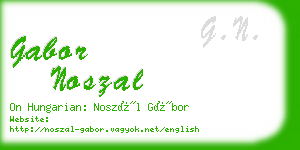 gabor noszal business card